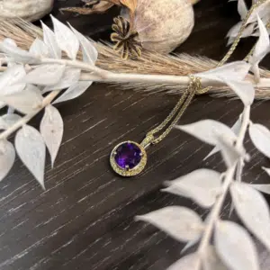 Amethyst Pendant & Chain