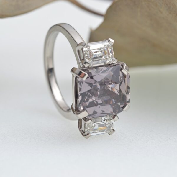 Colour Changing Sapphire & Diamond Ring