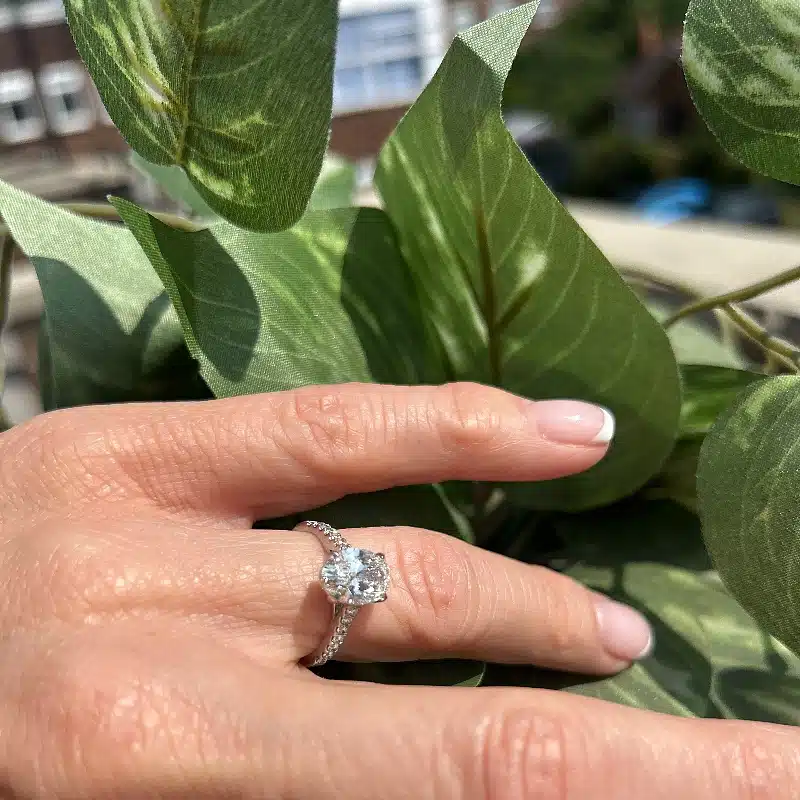 Calsey lab grown diamond ring