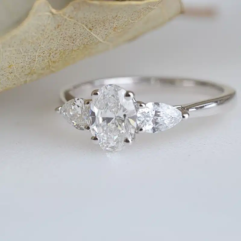 1.15ct 3 Stone laboratory grown diamond ring in 18ct white gold- Elizabeth