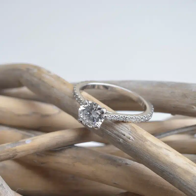 1ct Round laboratory diamond solitaire ring- Mia