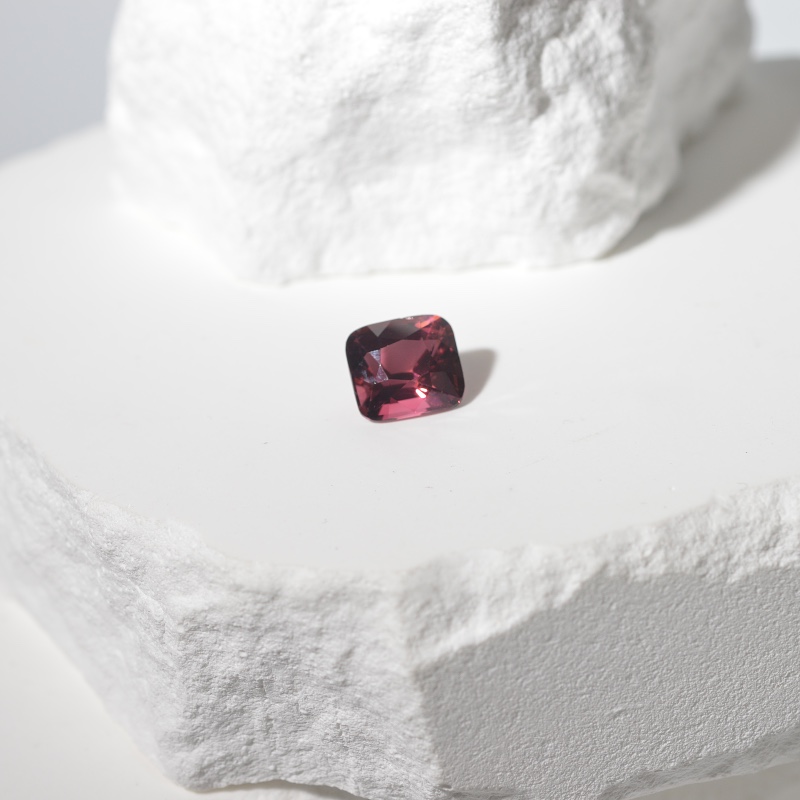 3.28ct Dark Pink Cushion Cut Tourmaline